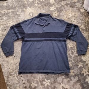 Arrow Men's Navy and Black Polo Shirt 100% Cotton XL